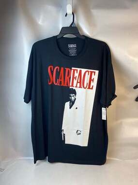 Scarface Tony Montana Classic Poster Black Graphic T-Shirt Size 3XL